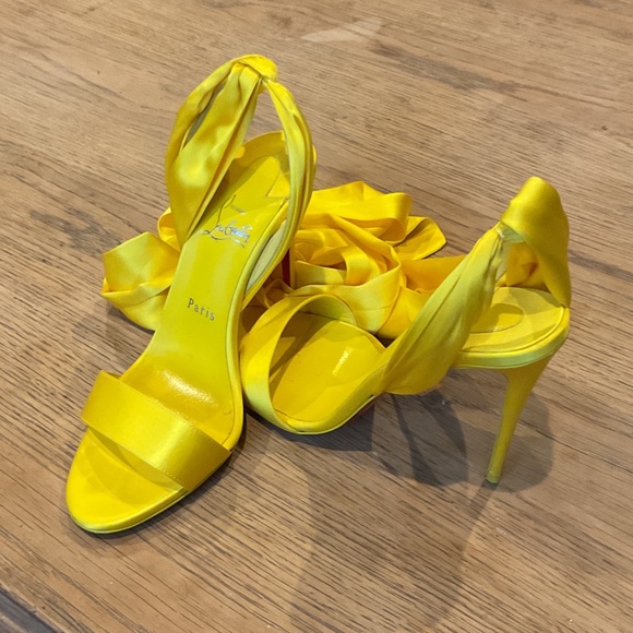 Christian Louboutin Bright Yellow Heels - Picture 2 of 3